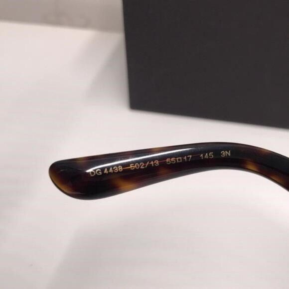 New Authentic Dolce & Gabbana DG4438 4536 Havana Square Sunglasses - Picture 3 of 11